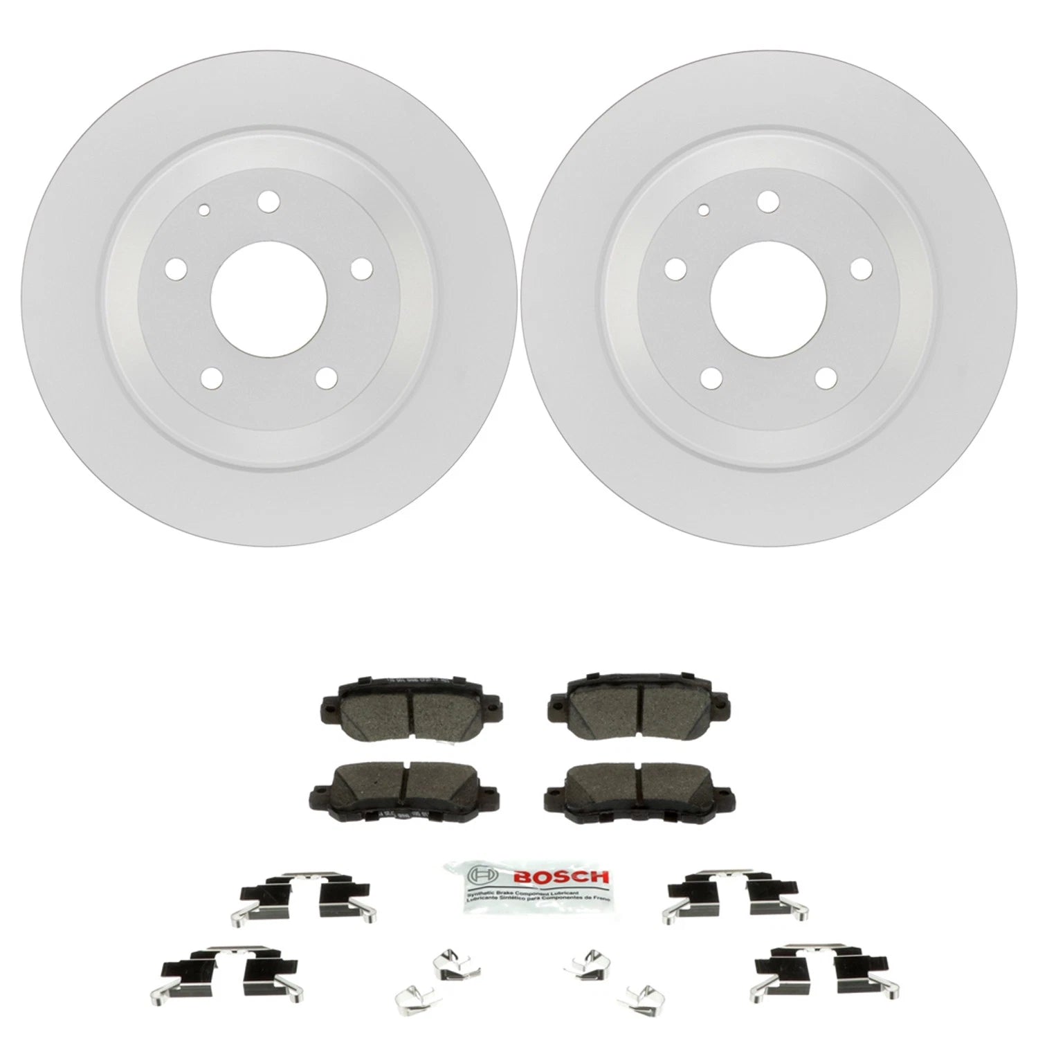 Set of 2 Bosch Rear 303mm Disc Brake Rotors & Ceramic Pads for Mazda CX-5 (2013–2023)