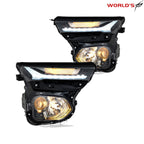 Set of 2 Headlight Halogen Projector Chrome Housing for Chevy Trailblazer