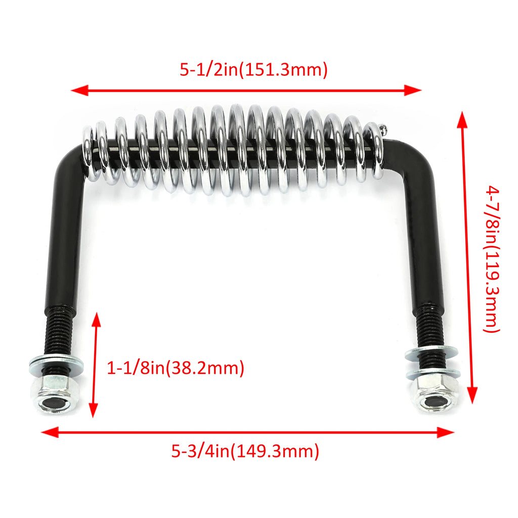 6" BBQ Smoker Spring Handle with Mounting Bracket for Grill Wood Stove
