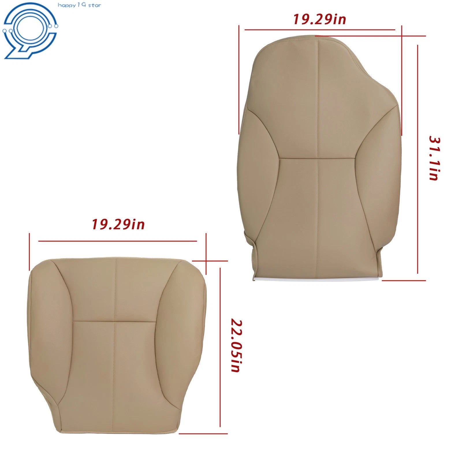 Driver Seat Cover for Ram 1500 2500 3500 (1998-2002) Tan Leather