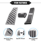 Gas Brake Footrest Pedal Pad for Toyota RAV4 (2019–2023) Aluminum Alloy Silver