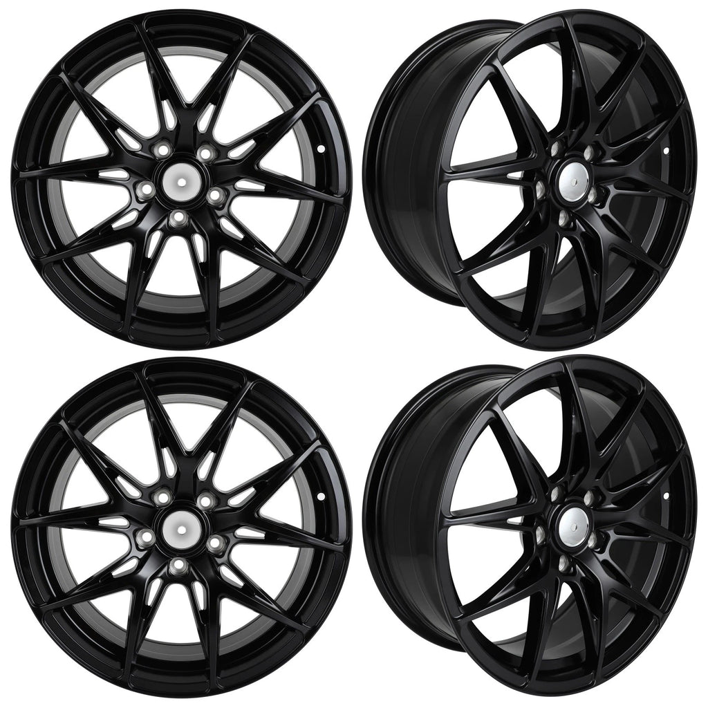Set of 4 18x8 Alloy Wheels for 5x114.3 PCD 40mm Offset Matt Black