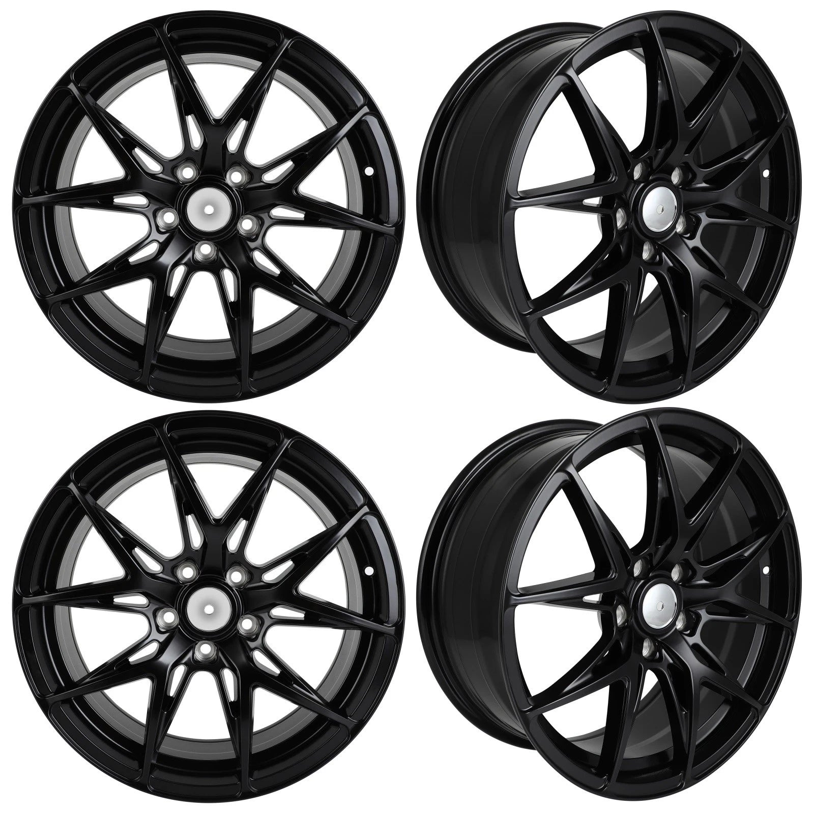 Set of 4 18x8 Alloy Wheels for 5x114.3 PCD 40mm Offset Matt Black