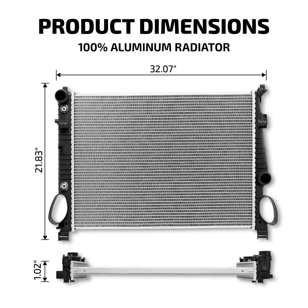 Radiator for Mercedes-Benz S430 S500 CL55 AMG (2000–2006) CU2652