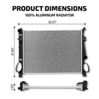 Radiator for Mercedes-Benz S430 S500 CL55 AMG (2000–2006) CU2652