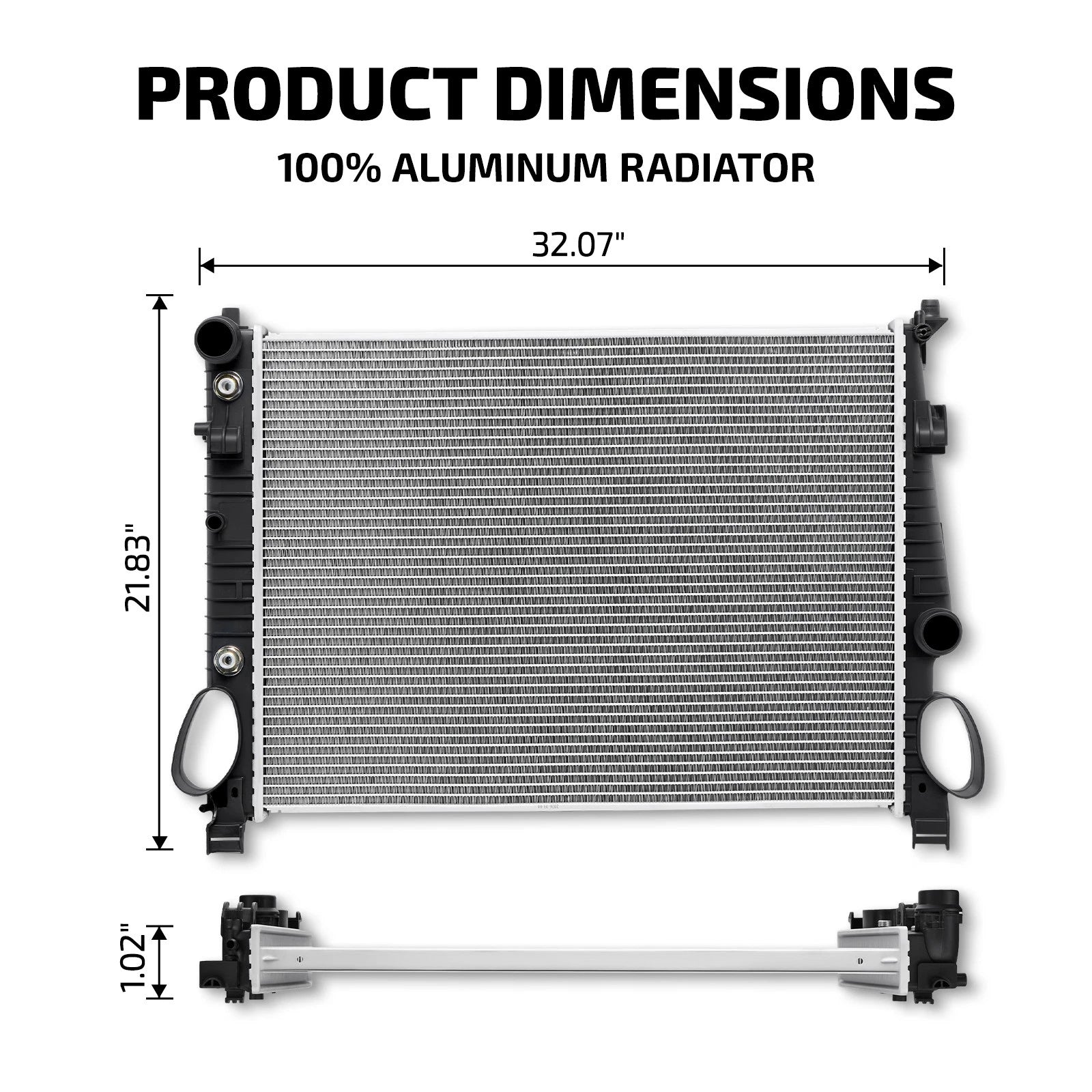 Radiator for Mercedes-Benz S430 S500 CL55 AMG (2000–2006) CU2652