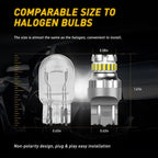 Set of 2 7443 7440 LED 6500K Reverse Brake Backup Tail Light Bulbs for