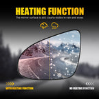 Heated Mirror Glass for Toyota Corolla (2014–2019) Left Side