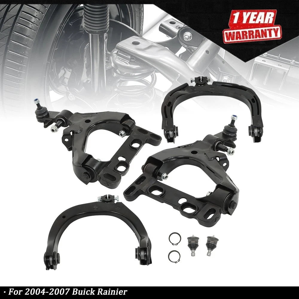 Set of 6 Control Arms with Ball Joints for Chevy Trailblazer GMC Envoy