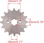 16T 420 20mm Front Sprocket Cog for 50/70/110/125/150cc Dirt Bike ATV