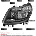 Set of 2 Black Left & Right Headlights w/DRL for Dodge Ram ProMaster 1500 2500 3500 (2014–2022)