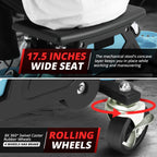 Lockable Rolling Stool for Automotive Mechanic Garage (12X25-1/2")