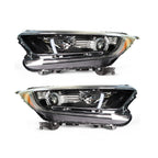 Set of 2 Halogen Headlights for Honda CR-V (2017â2022) Black Left+Right