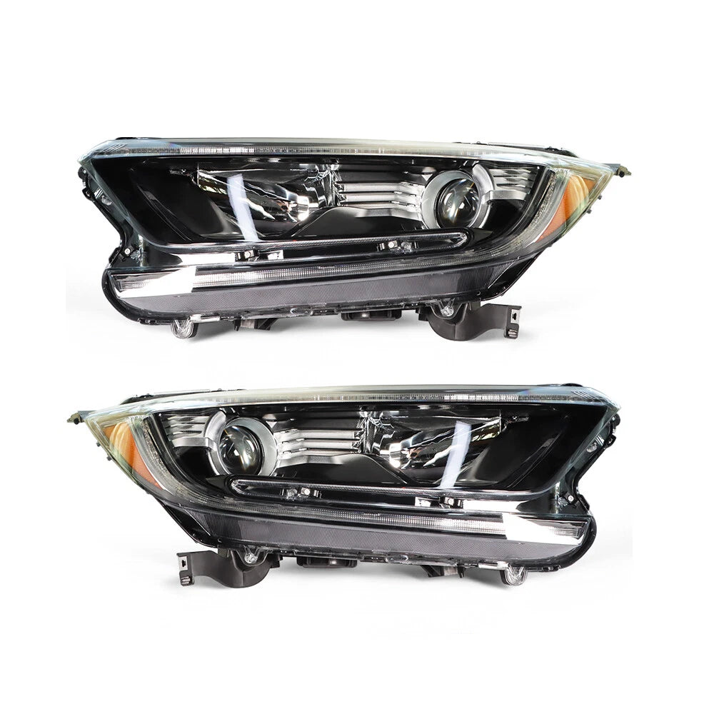 Set of 2 Halogen Headlights for Honda CR-V (2017â2022) Black Left+Right