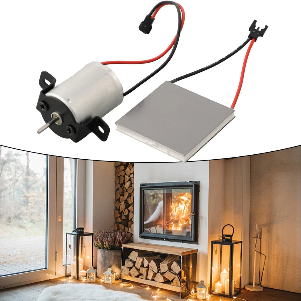 Fireplace Fan Motor & Accessories Set for Stove Blower