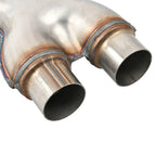 X-Pipe Muffler Exhaust Tip for Universal (2.25" Dual In/Out)