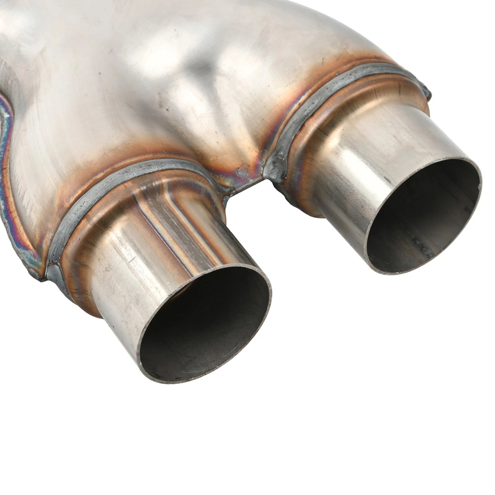 X-Pipe Muffler Exhaust Tip for Universal (2.25" Dual In/Out)