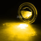 3.5" Round Aluminum Housing Yellow 5W LED Fog Light Lamp + Mount