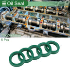 Set of 5 Oil Seal Rotary Shaft Seal 18x24x5mm High Pressure Green