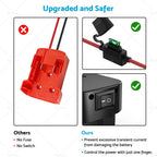 Battery Adapter with Fuse Switch for Milwaukee 18V (Compatible)