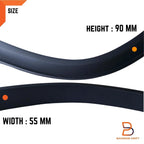Front Set Slim Matte Black Fender Flares for Toyota Hilux Revo (2015-2020)