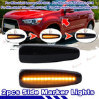 2Pcs Front Fender Side Marker Indicator Lights for Mitsubishi Triton (2015–2018)
