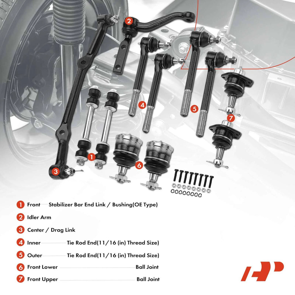 12x Front Sway Bar End Link for Chevrolet Blazer (1996–2005) GMC Jimmy Sonoma