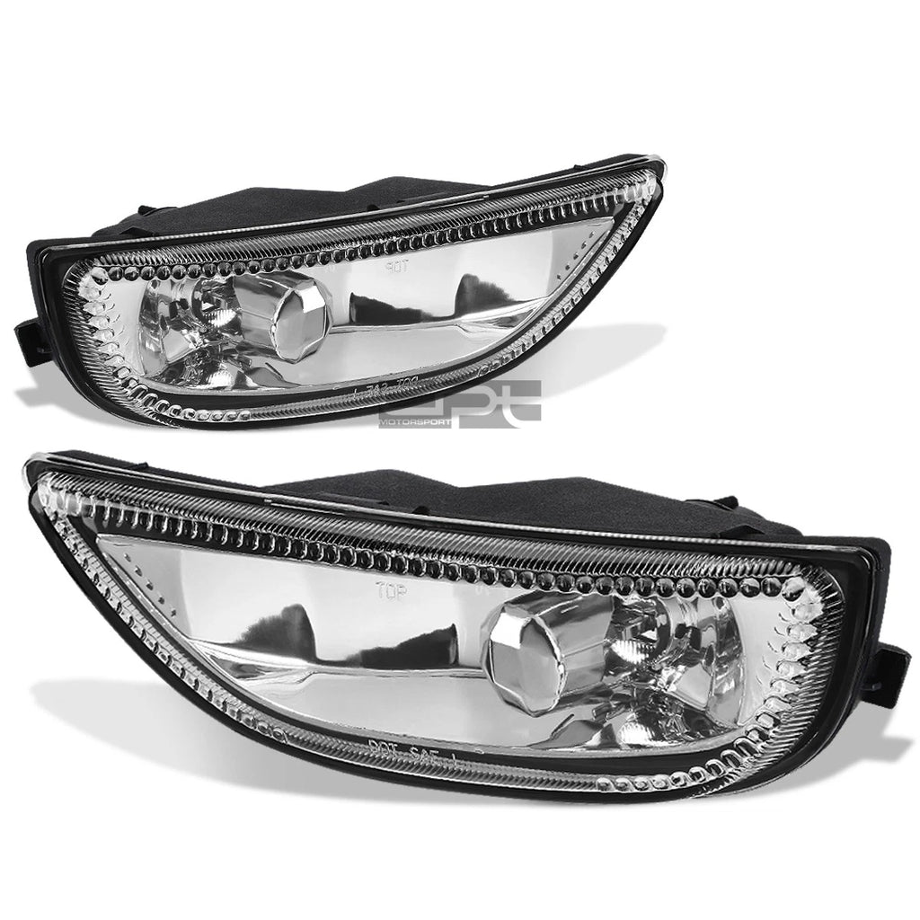 Chrome Bumper Fog Light Lamp Set for Toyota Corolla (2001–2002) W/Bulbs