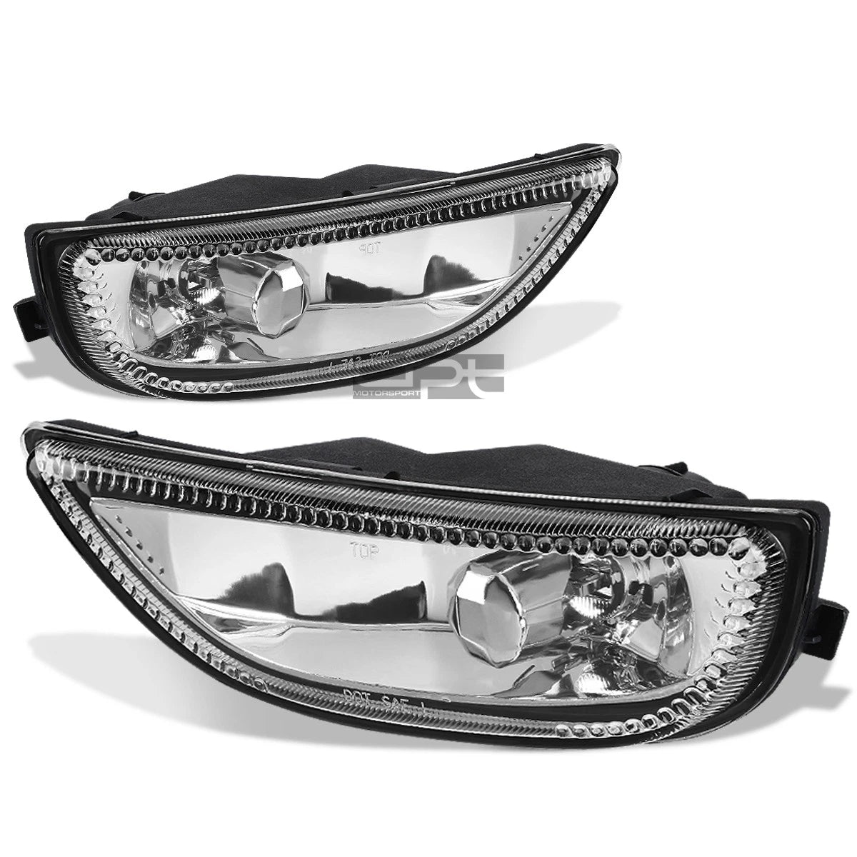 Chrome Bumper Fog Light Lamp Set for Toyota Corolla (2001–2002) W/Bulbs