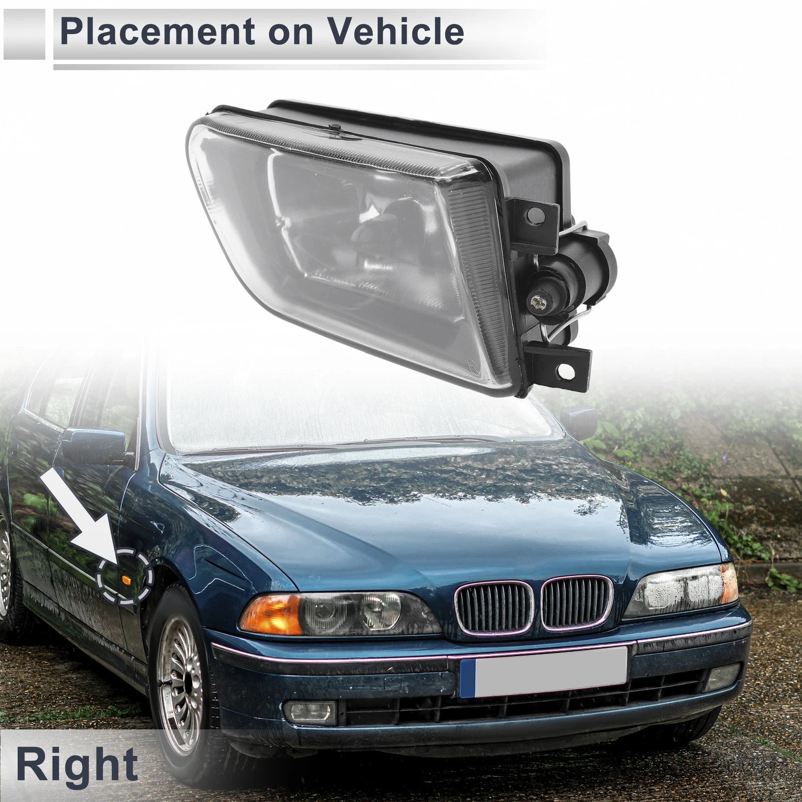 1 Pc Right Front Bumper Side Marker Light Cover for BMW E39 Z3 (1997–2002) No.63178360576