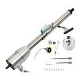 32" Stainless Tilt Manual Steering Column with Key & 9 Bolt Adapter for