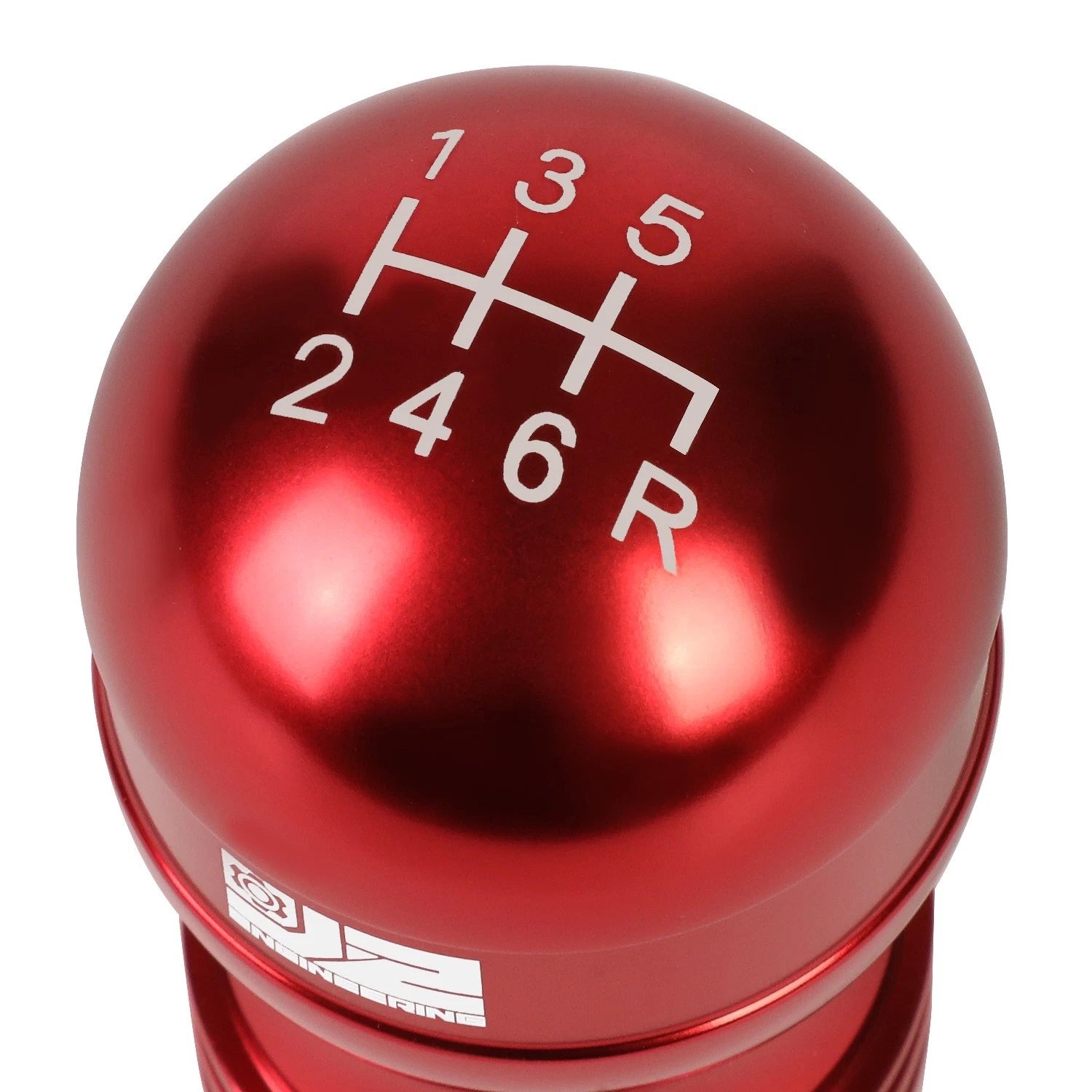 J2 Universal Aluminum Shift Knob Red Teardrop Shape w/ Thread Adapters