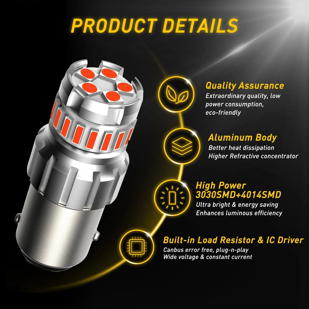 2Pcs 9005 HB3 LED Headlight Bulbs for High/Low Beam (6500K White)