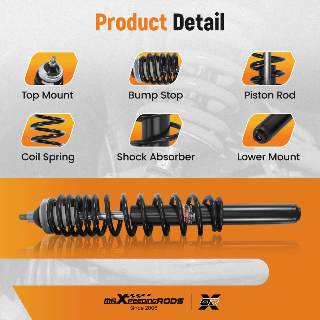 Front Shock Strut Absorber Kit for Polaris Ranger 570 2014–2025, 500 2011–2022