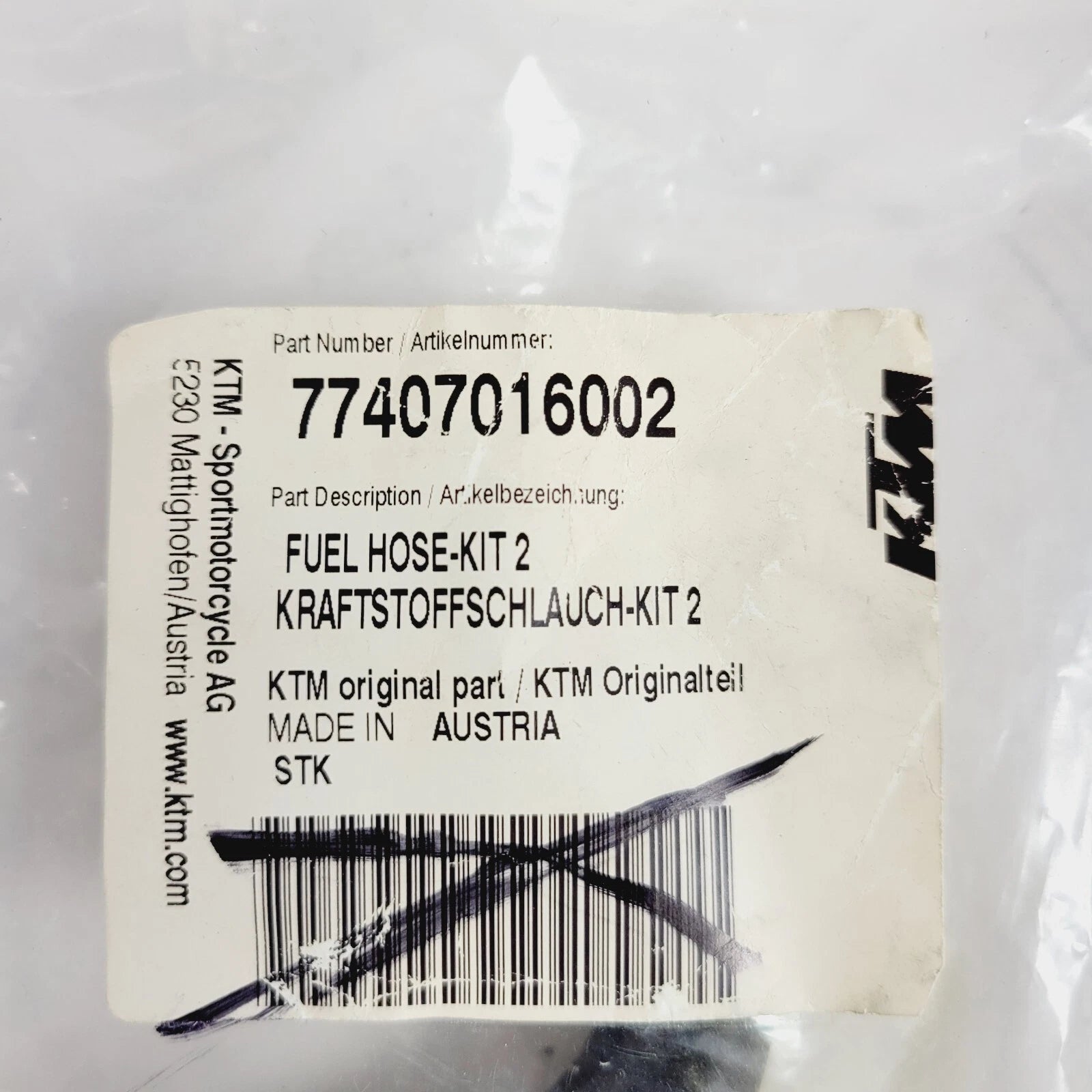 Fuel Hose Kit for KTM 350 XCF-W (2012) 77407016002