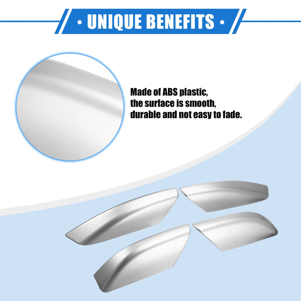 Set of 4 Roof Rack Side Rails End Covers for Toyota 4Runner (2003–2009) Silver Tone