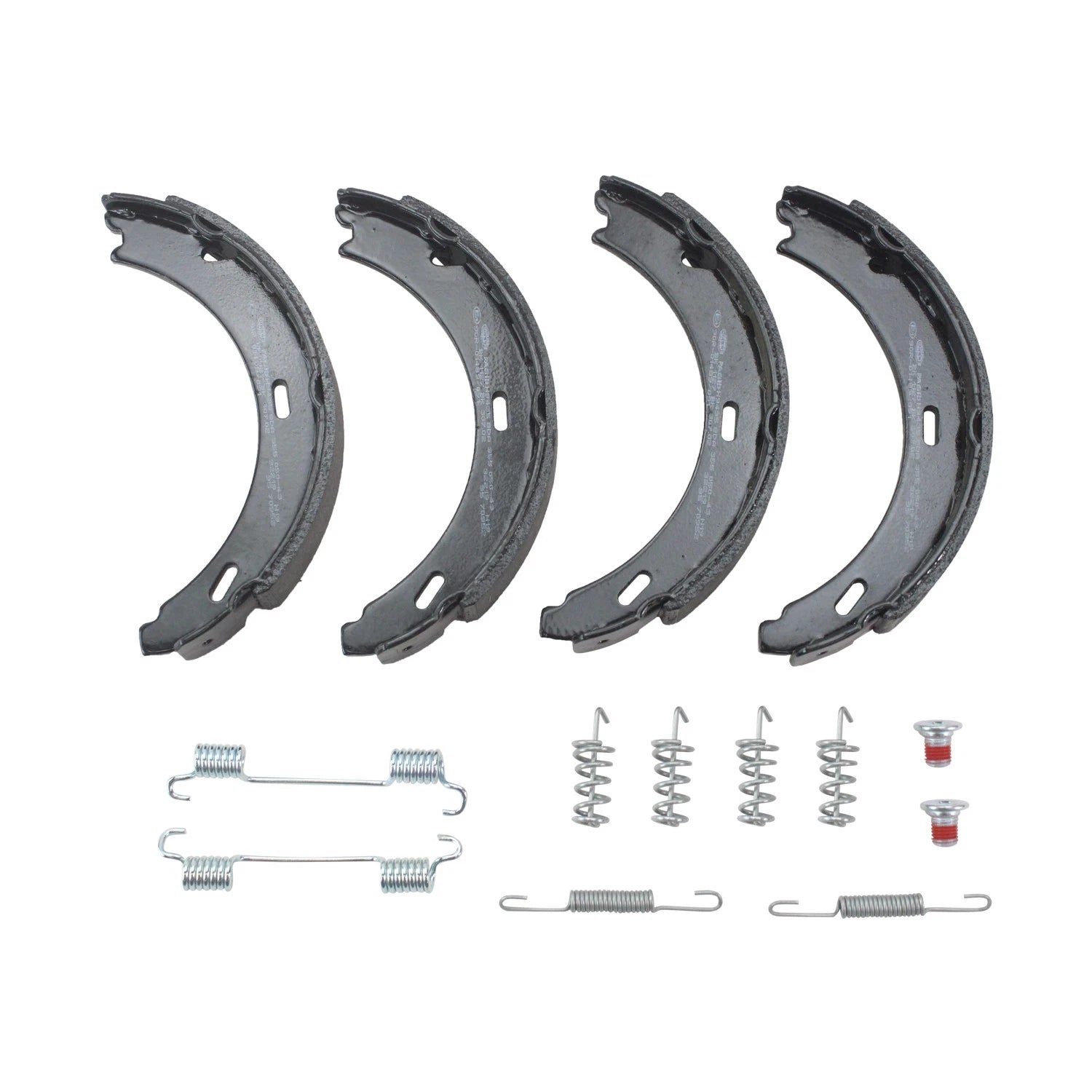 Set of 2 Hella 355050431 Rear Parking Brake Shoes for Mercedes-Benz C240, C320, SLK350 (2001–2006)