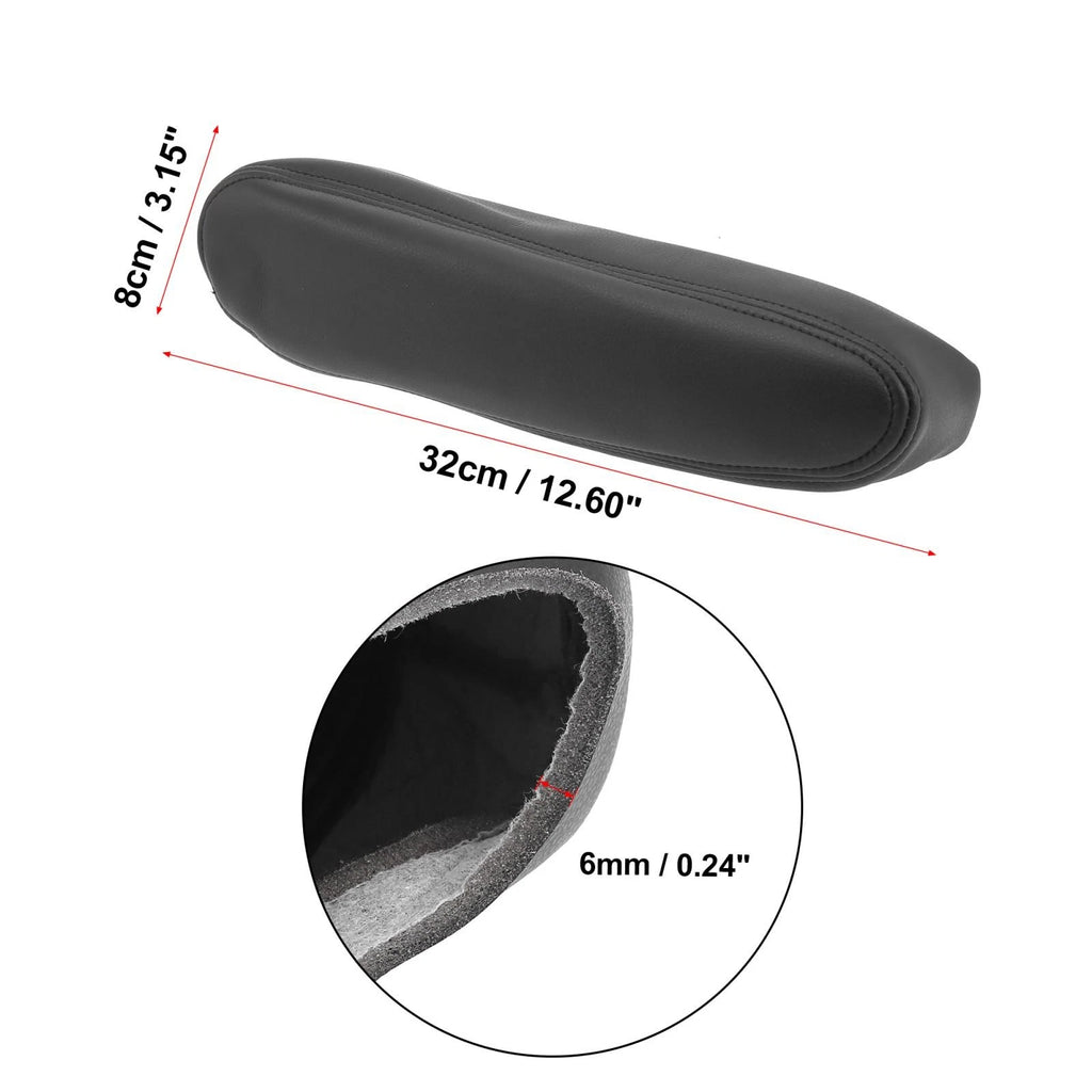 Pair Front Seat Armrest Covers for Chevy Tahoe (2000–2006) Microfiber Leather Black