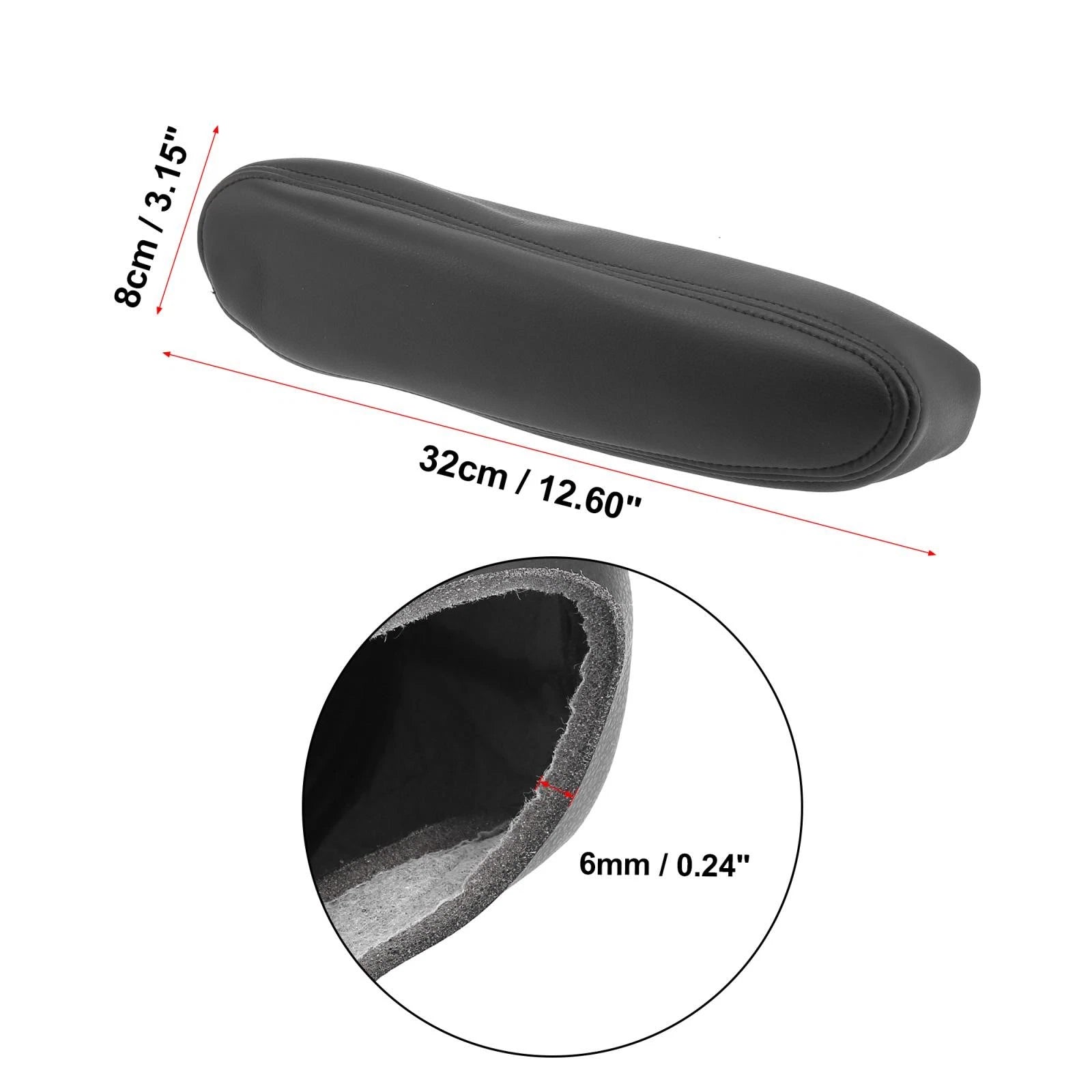 Pair Front Seat Armrest Covers for Chevy Tahoe (2000–2006) Microfiber Leather Black