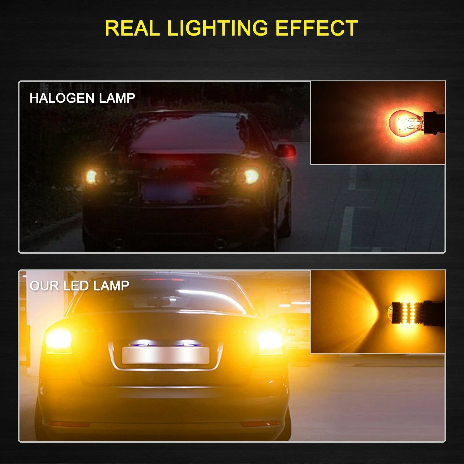 Set of 10 Amber Yellow LED Parking Turn Signal Light Bulbs for Various Models