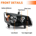 Right Headlight Passenger Side for Chrysler Town & Country (2008–2016) & Dodge Grand Caravan (2011–2020)