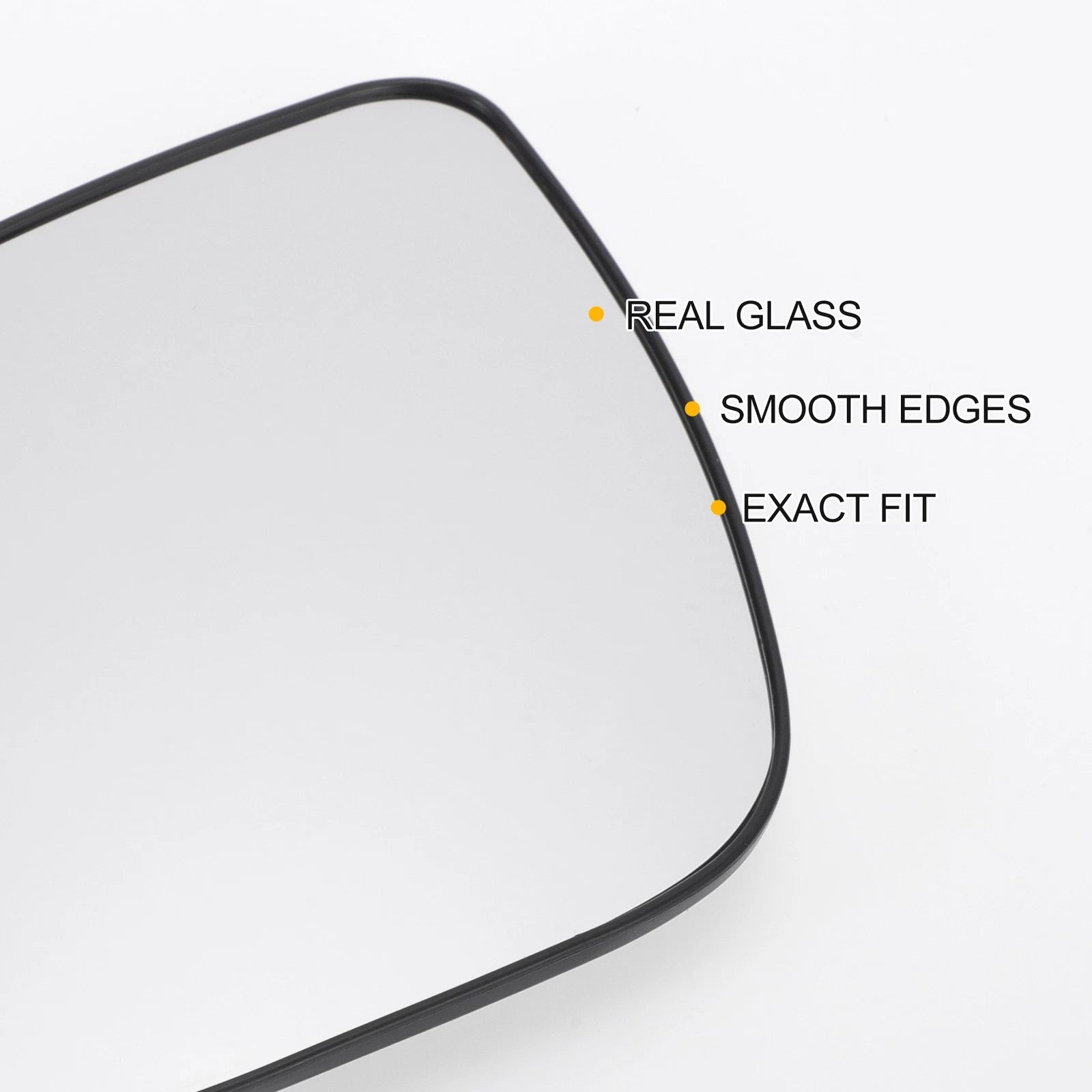 Heated Left Side White Mirror Glass for KIA Rio (2010–2012)