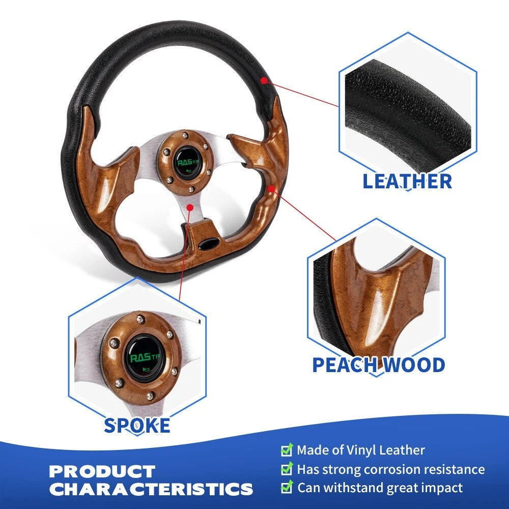 13 Inch Steering Wheel for Golf Cart (EZGO/Club Car/Yamaha)