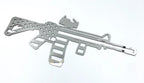 Laser Cut American Flag Emblem Decal for AR15 Rifle Polished Stainless Steel