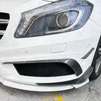 Carbon Look Side Fin Canards Splitters for Mercedes-Benz A-Class AMG(2013–2015)