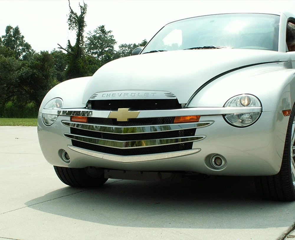 5pc Polished Stainless Steel Front Grille Overlay for 2003-2006 Chevy SSR