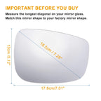 Heated Right Side Mirror Glass w/ Backing Plate for Mazda CX-5 CX-3 (2016–2020)