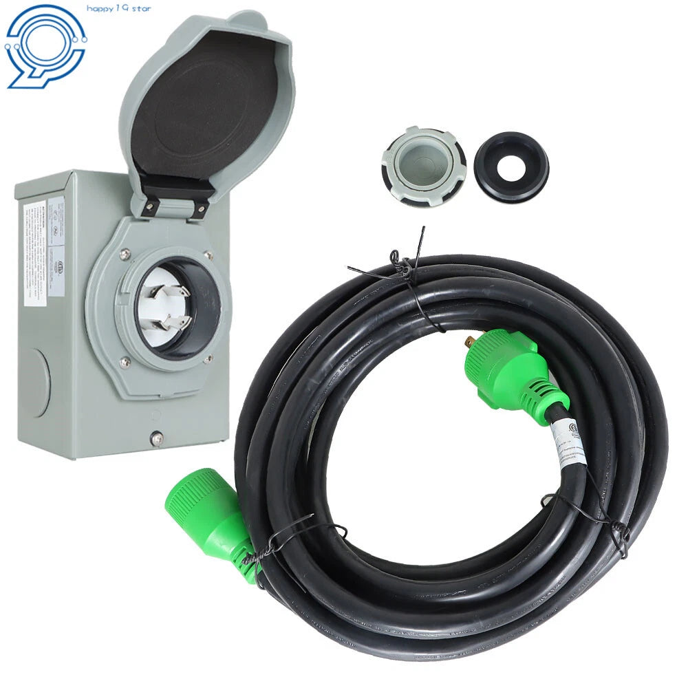 25Ft Generator Extension Power Cord for Power Inlet Box