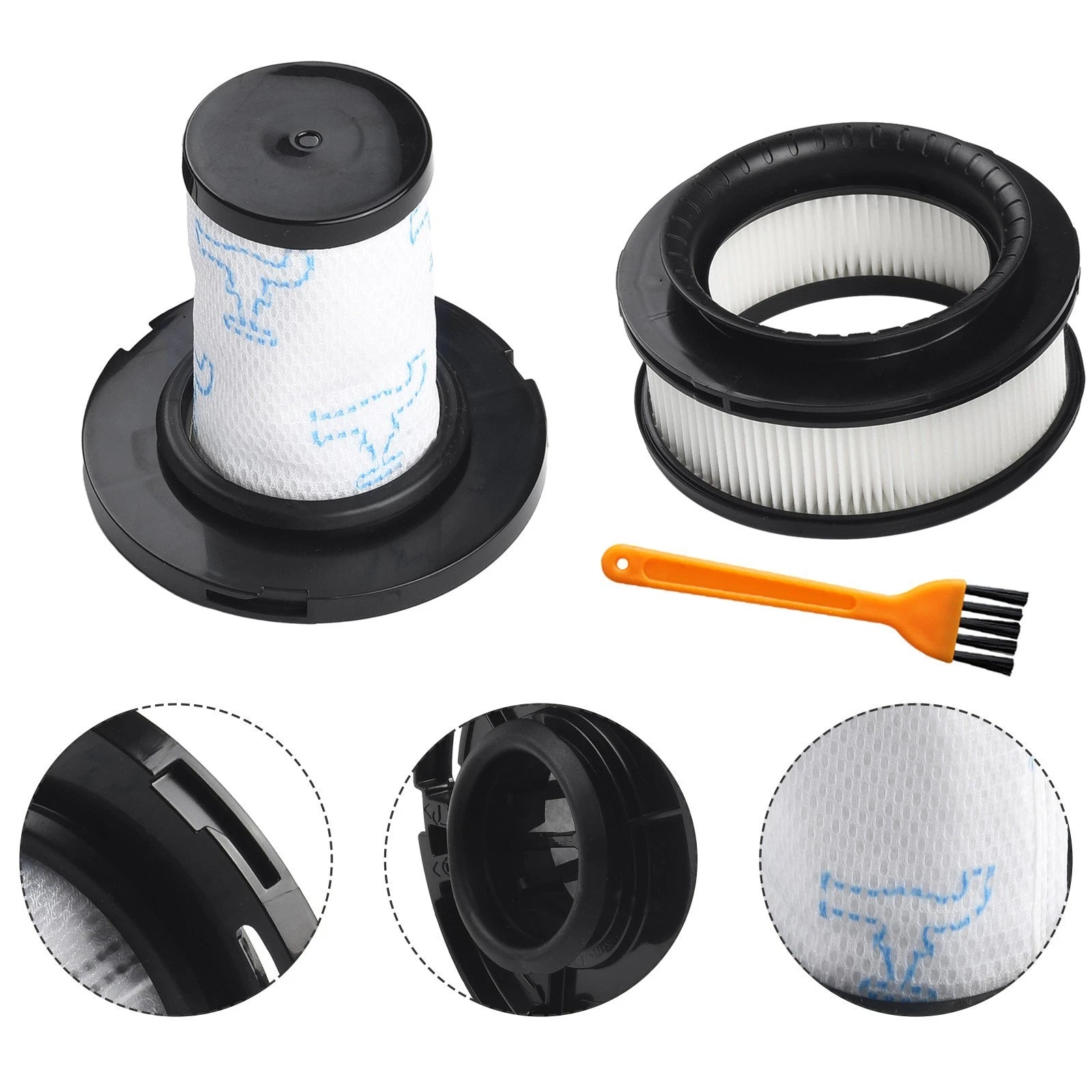 Set of 2 Pre & Post Motor Filters for ZR009007, ZR009008