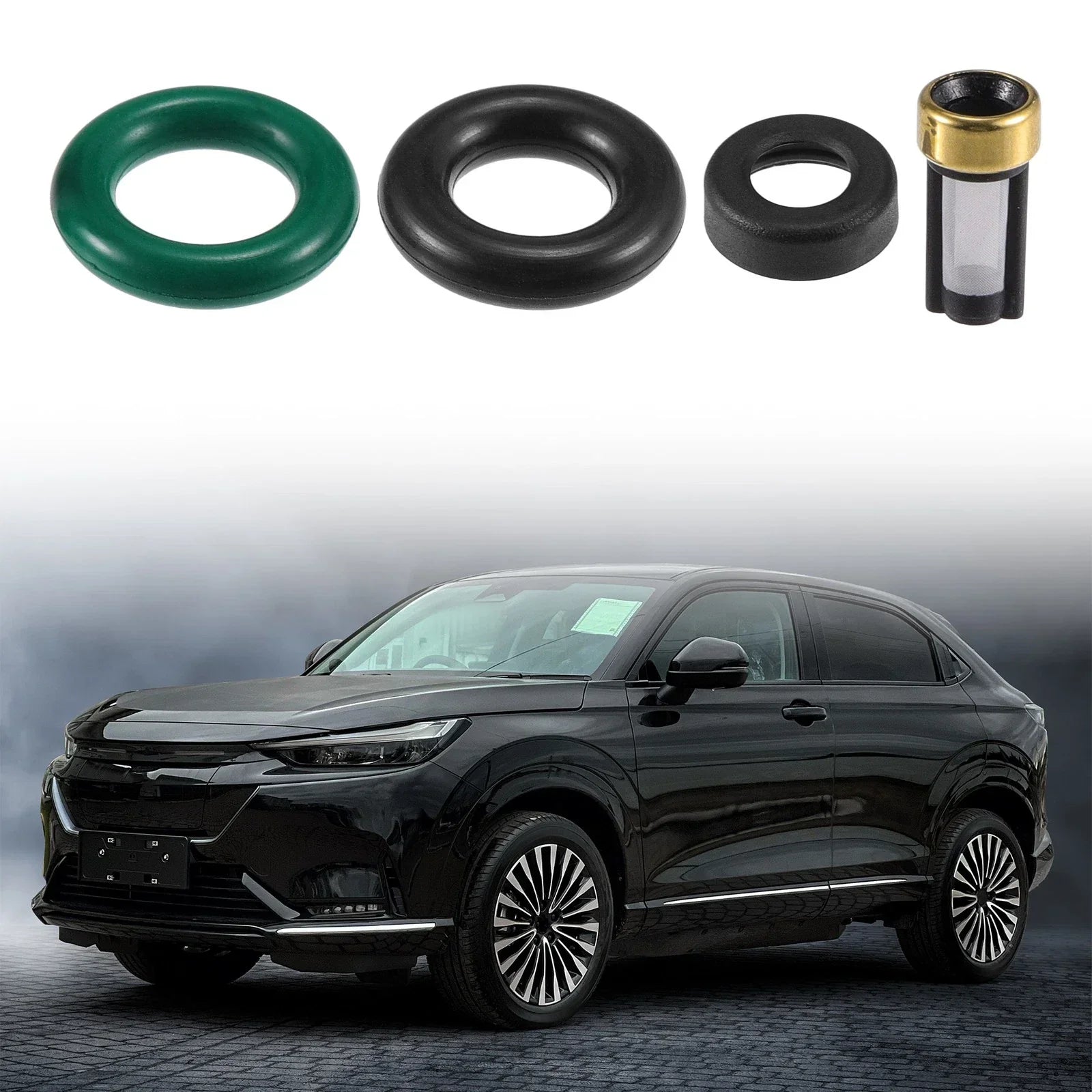 Fuel Injector Seal O-Ring Set for Honda Accord (2008-2017) - 6 x NBR Rubber Black